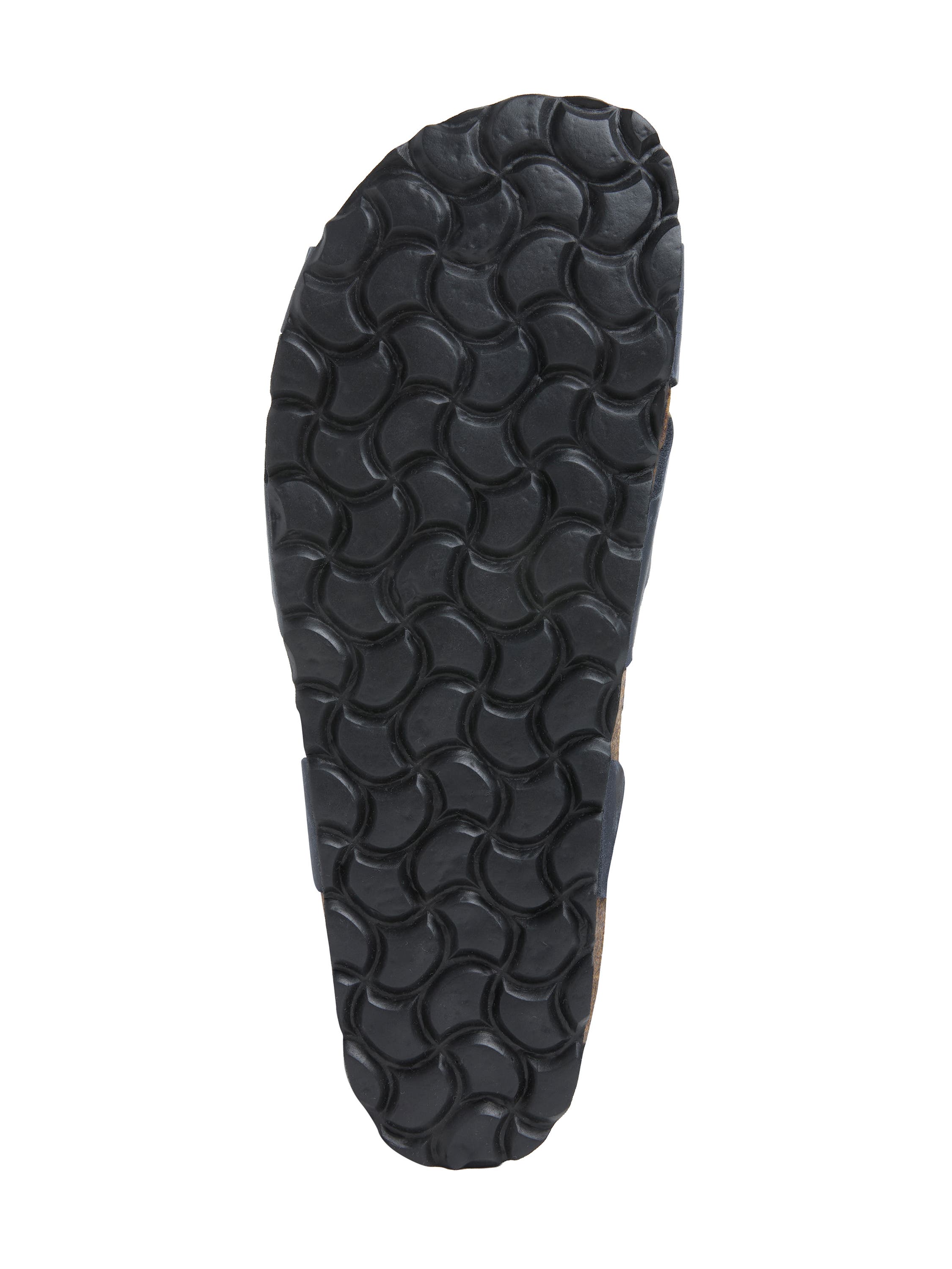 Celtic & Co. Woven Detail Low Wedge Leather Sandal, Alternate, color, Navy