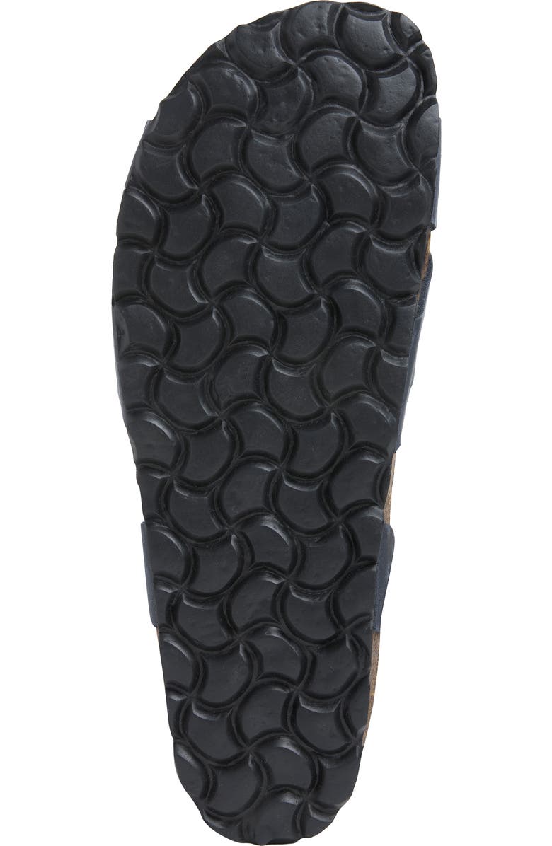 Celtic & Co. Woven Detail Low Wedge Leather Sandal, Alternate, color, Navy