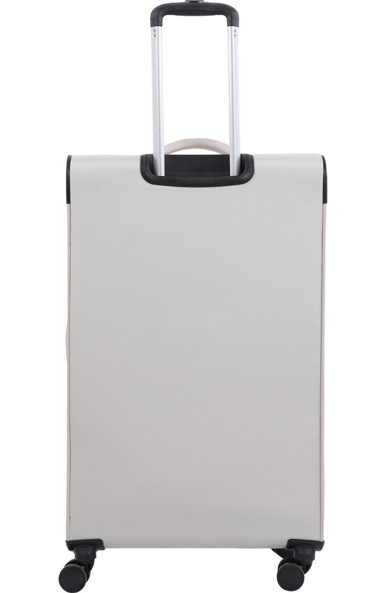 MARTHA STEWART 31" Softside Luggage - Extra Large Expandable Spinner Suitcase with 8 Wheels & Front Pockets, Alternate, color, Light Grey