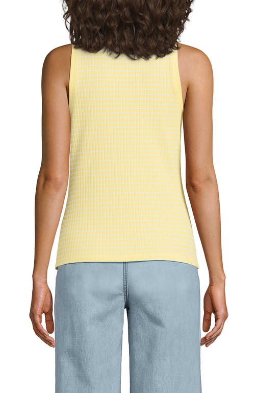 LANDS' END LANDS' END POINTELLE RIB UNECK TANK 