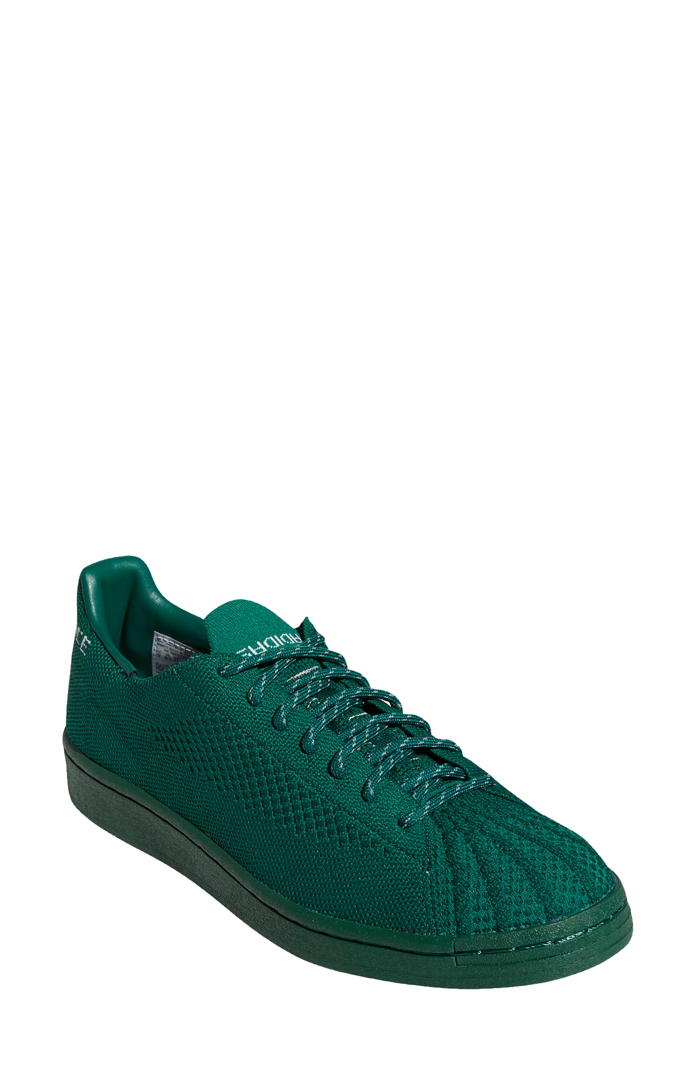 x Pharrell Williams Superstar Woven Sneaker, Main, color, DARK GREEN/ SKY TINT