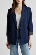 rag & bone Jennie One-Button Denim Blazer