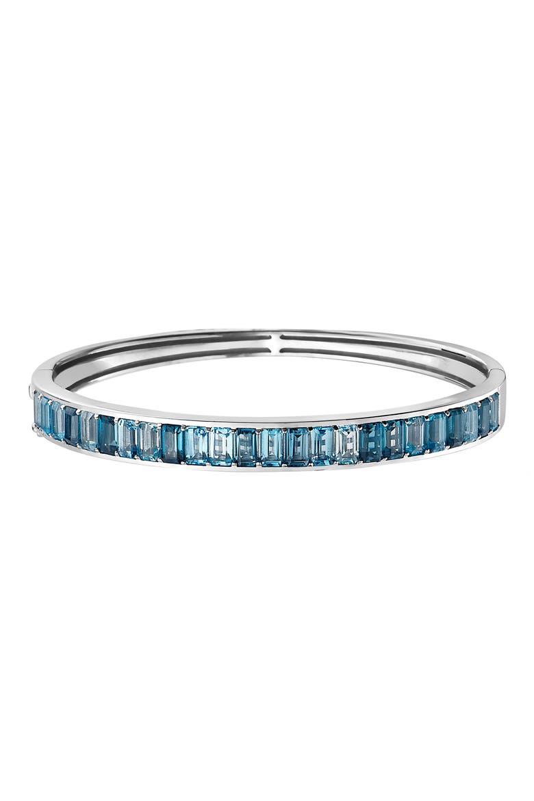 Blue Topaz Bangle Bracelet, Main, color, BLUE