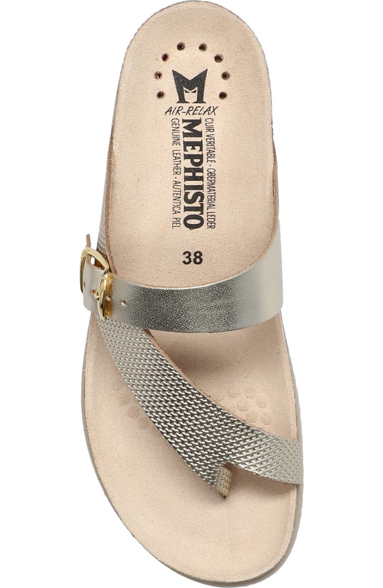 Mephisto Helen Mix Toe Loop Sandal, Alternate, color, Gold Flash/ Vega