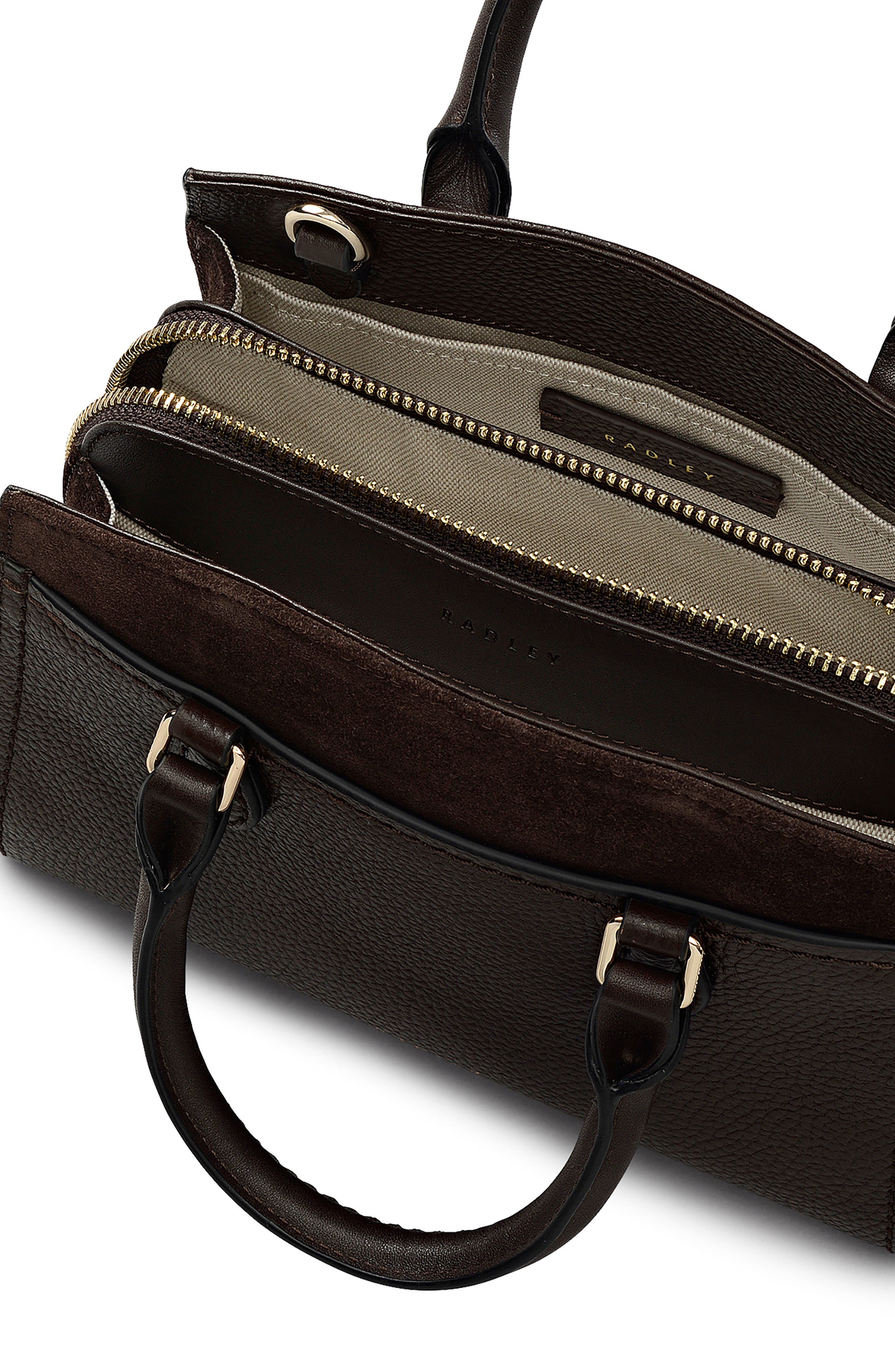 Radley Mini Portland Way Zip Tote Bag, Alternate, color, Dark Oak