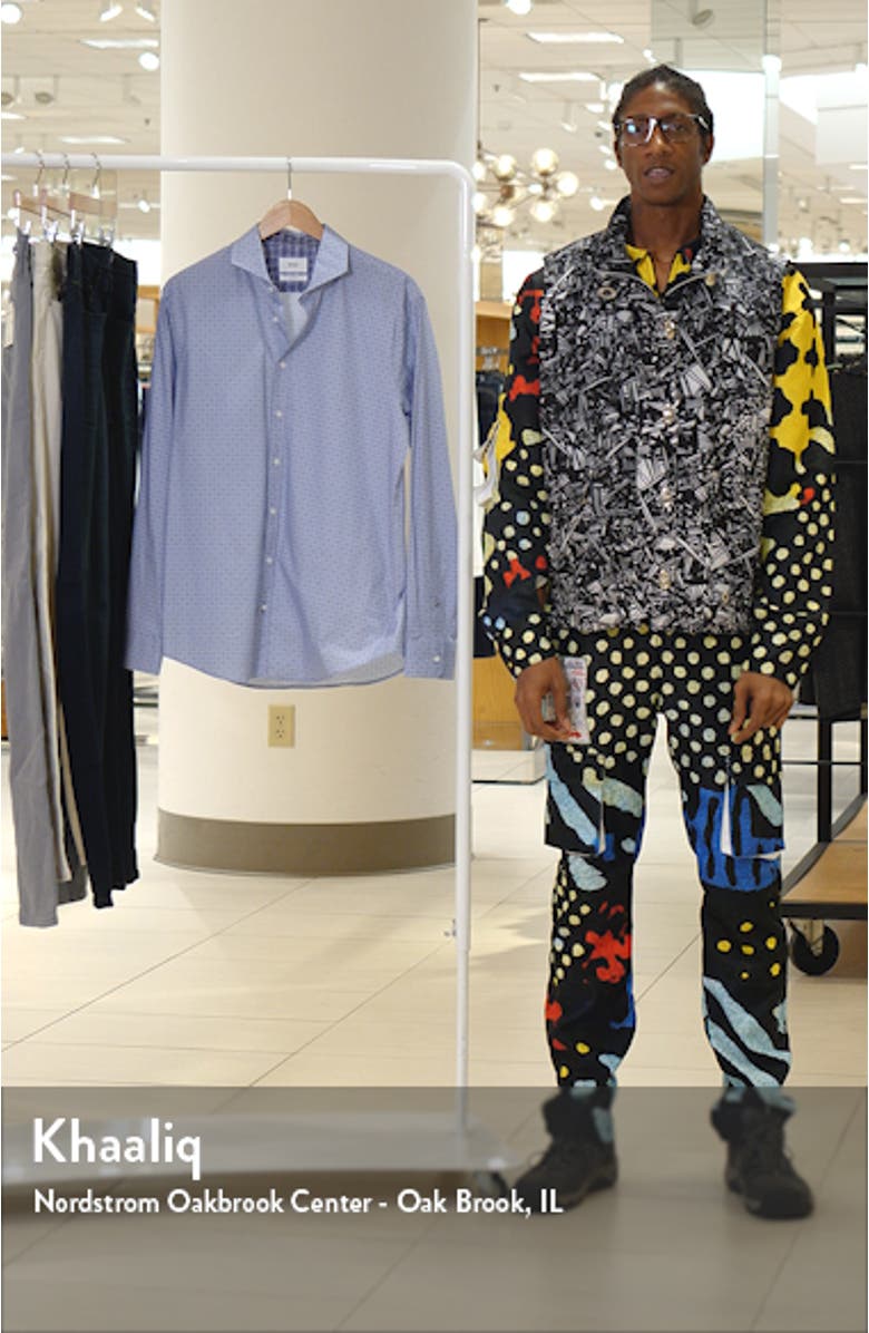 Harold Geo Print Hi Flex Stretch Cotton Button-Up Shirt, sales video thumbnail