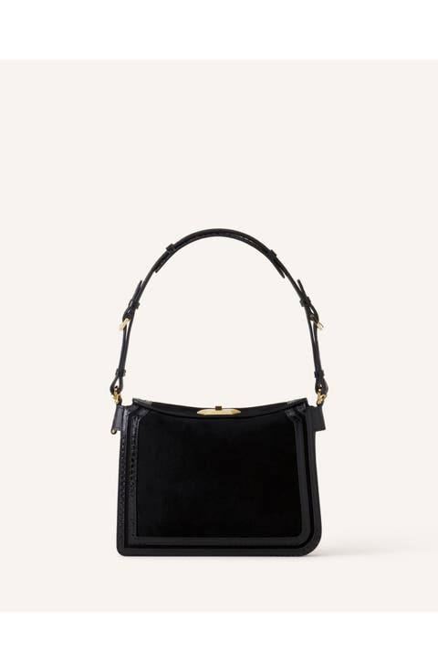 Compagnon Small Asymmetrical Bag In Python Finishing