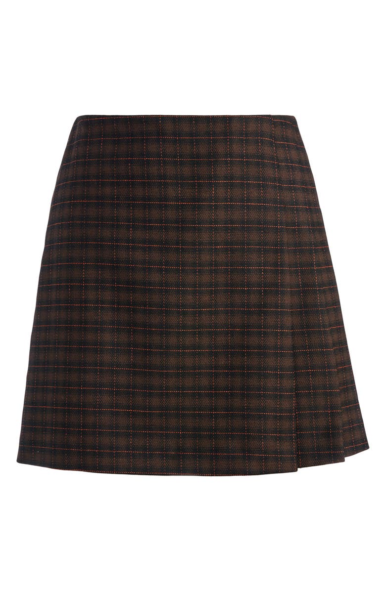 Alice + Olivia Semira Plaid Pleated Mini Skirt, Alternate, color,