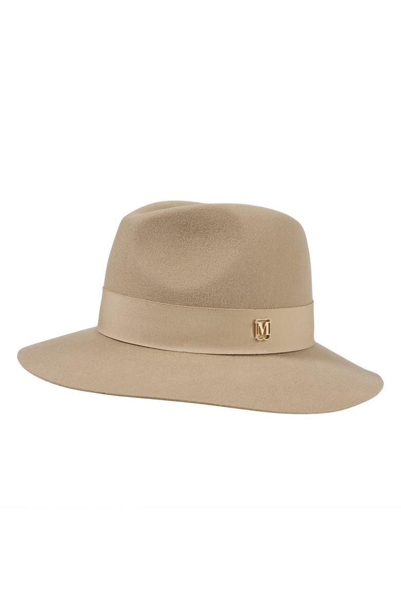 Bruno Magli Wool Felt Fedora Hat, Alternate, color, Beige