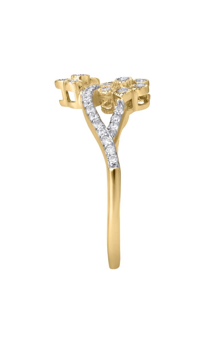 LuvMyJewelry Golden Blossom 0.30 Ct Natural Diamond 10K Gold Ring, Alternate, color, 10K Yellow Gold