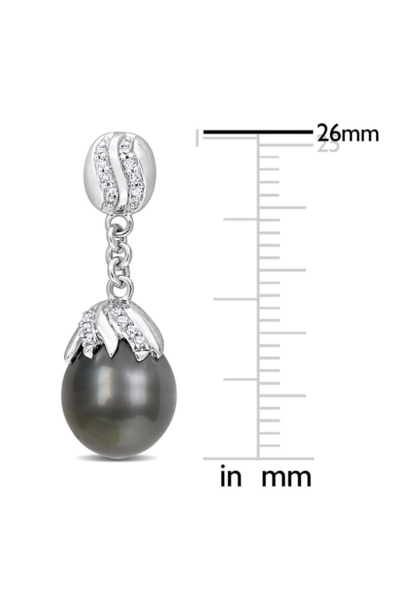 Julianna B. Tahitian Pearl & Diamond Drop Earrings 14k, Alternate, color,