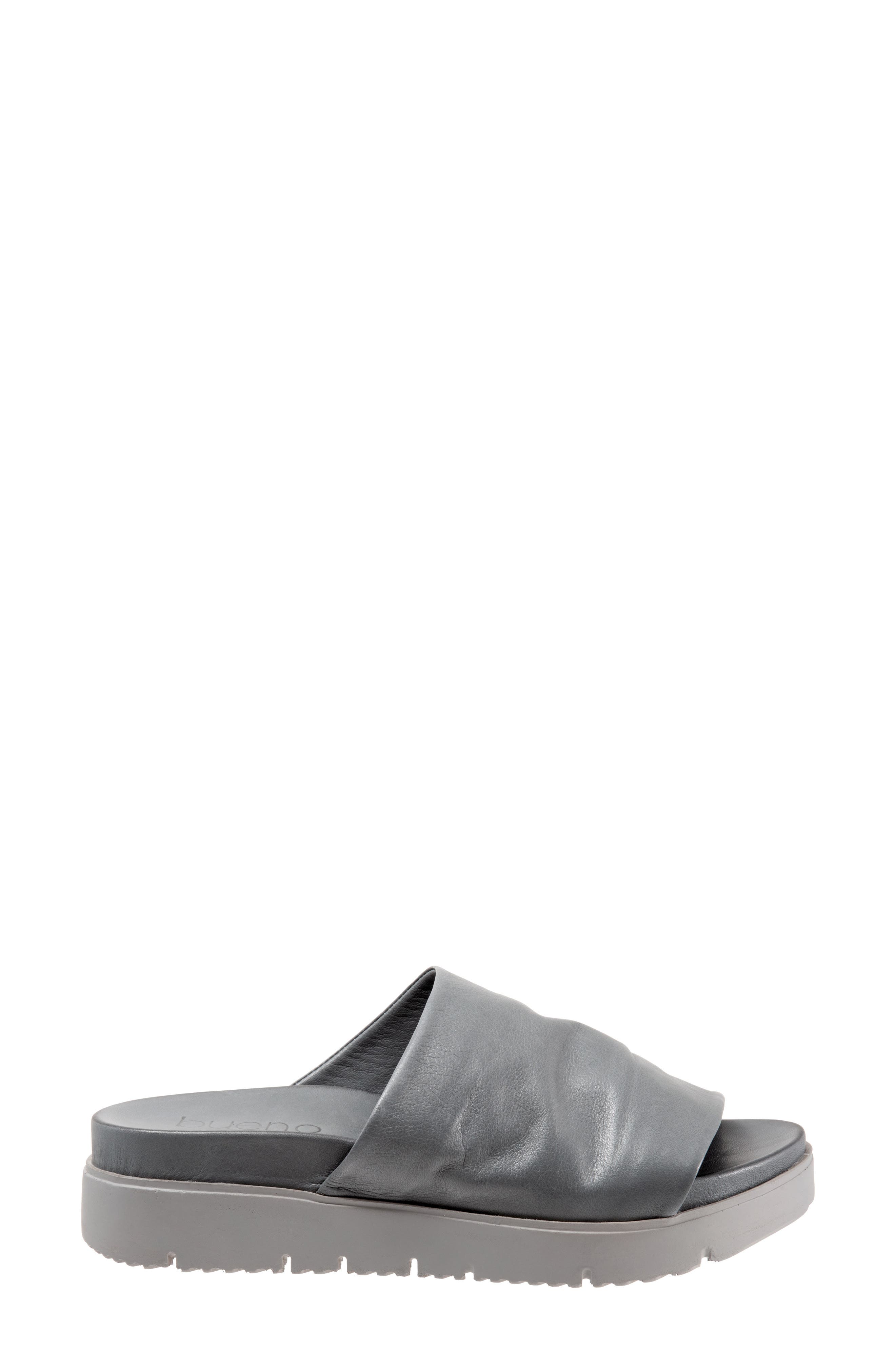 Splash Slide Sandal, Alternate, color, DOVE GREY LEATHER