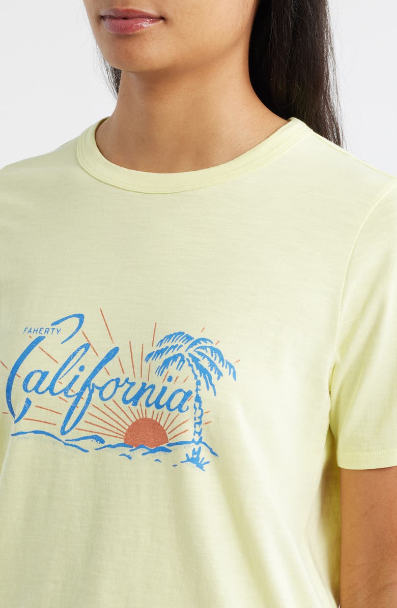 Faherty California Sunwashed Organic Cotton Graphic T-Shirt, Alternate, color, Young Wheat