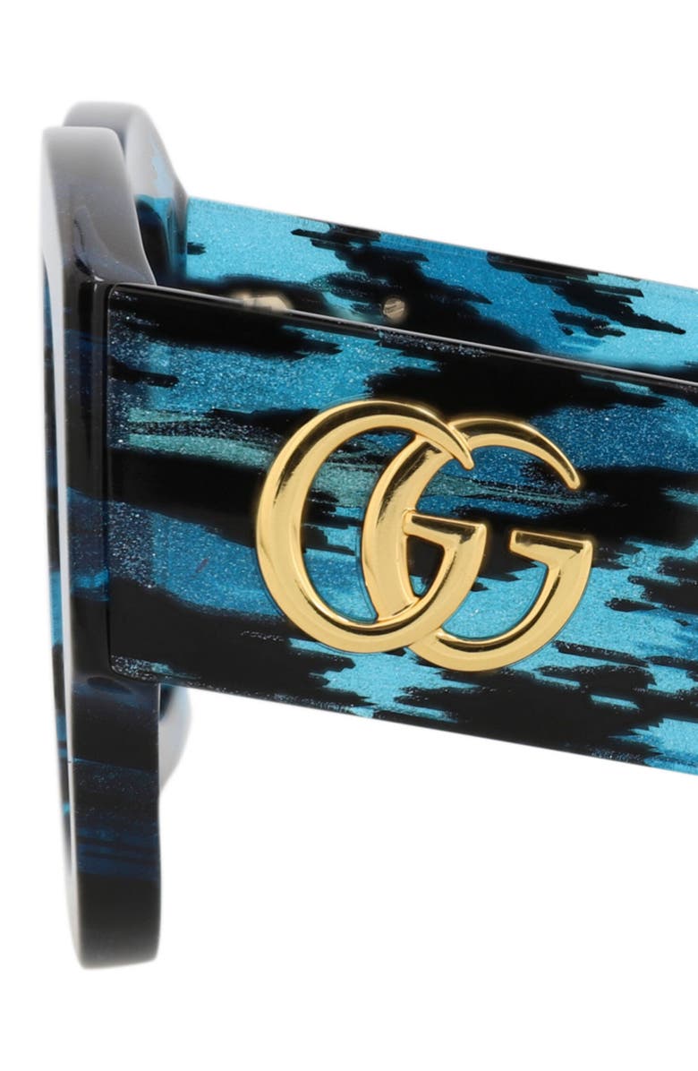 Gucci 52mm Oversize Square Sunglasses, Alternate, color, Black Black Violet