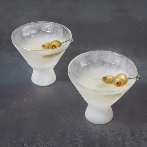 Host Glass Freeze Martini Cooling Cup Set Of 2 In Gray