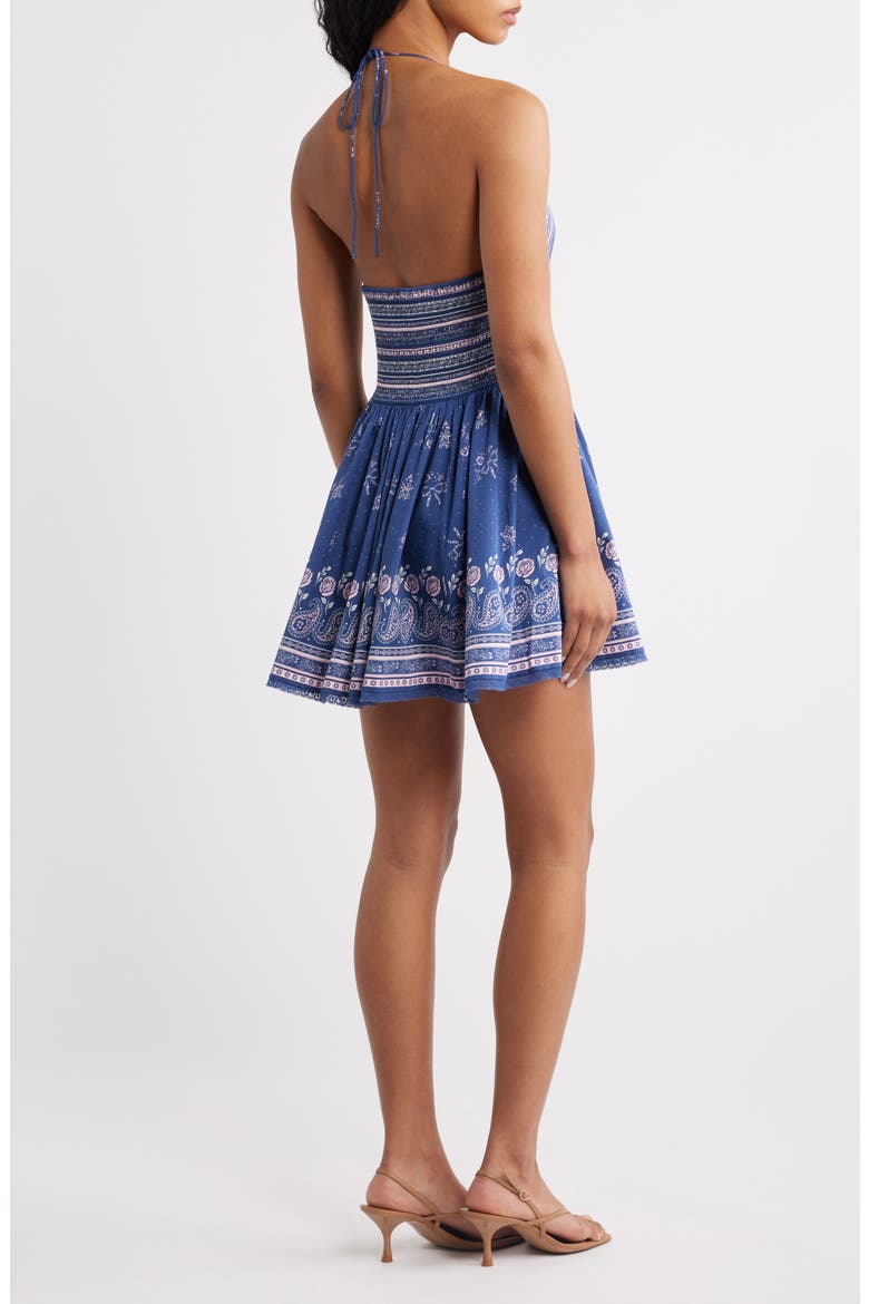 Arletta Lace Detail Stretch Cotton Minidress, Alternate, color, MIDNIGHT HARBOR