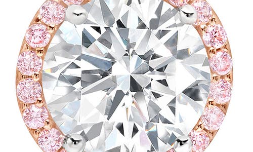 Crislu Fiore Brilliant Cut Cubic Zirconia Halo Pendant Necklace In Metallic