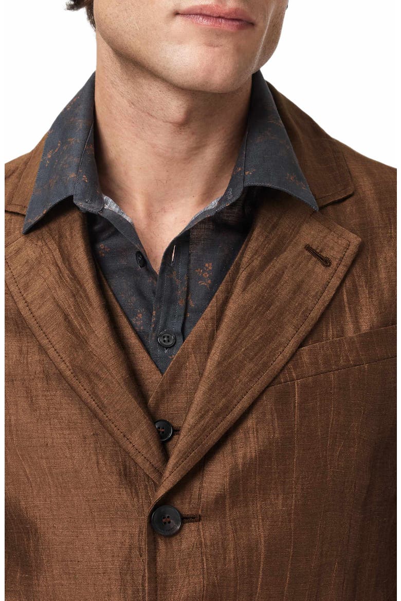 Rind Linen Blend Jacket, Alternate, color, CLAY BROWN