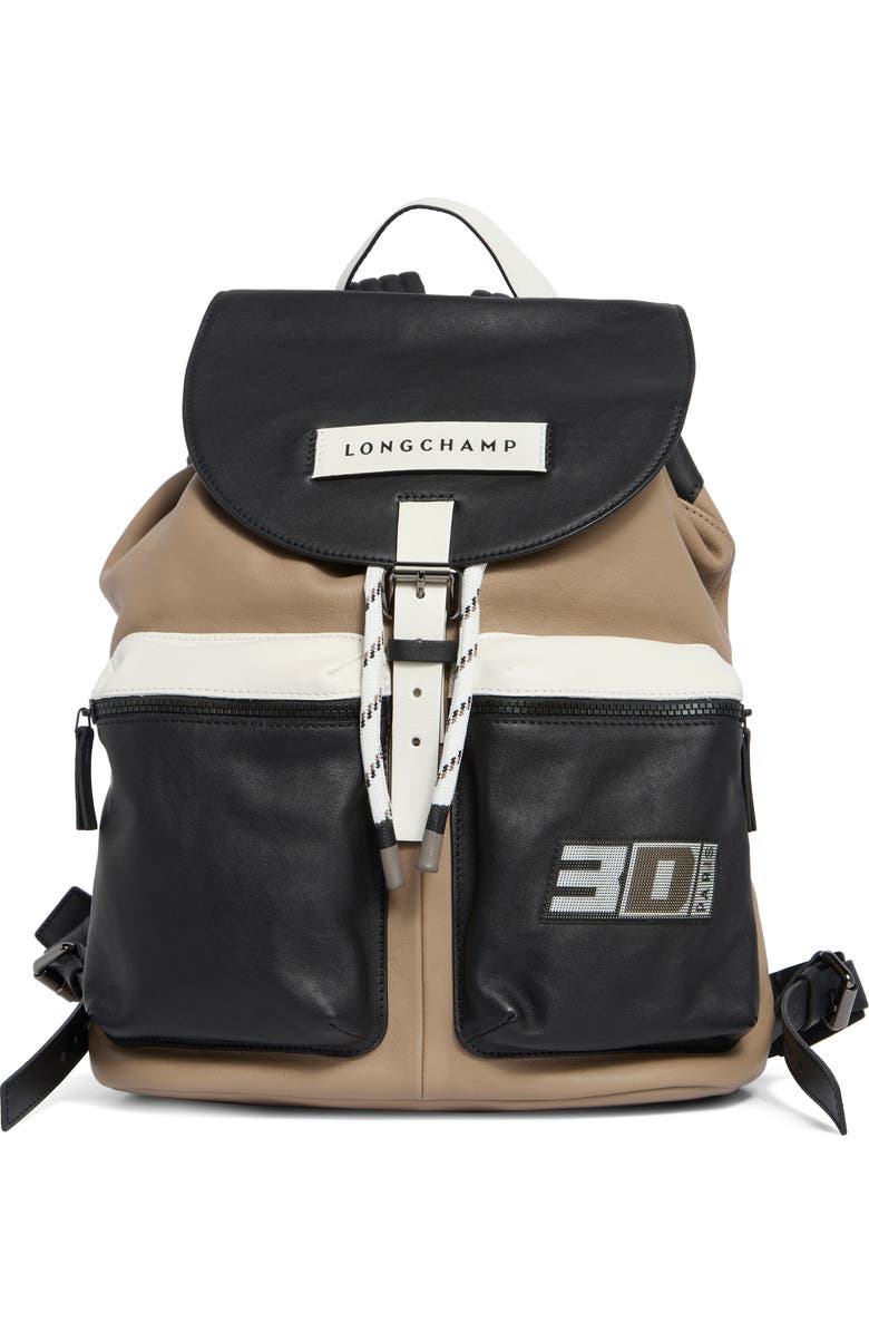 Longchamp 3D Colorblock Backpack, Main, color, Brown