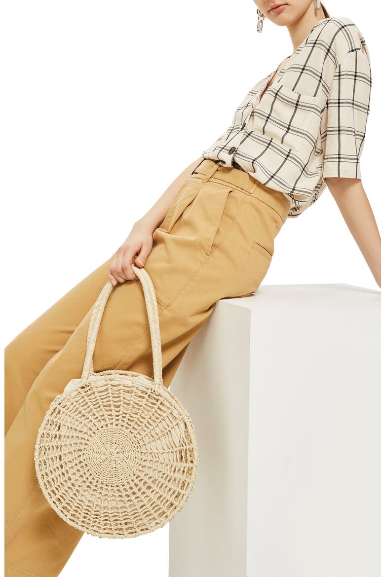 Ashley Check Asymmetrical Top, Alternate, color, IVORY MULTI