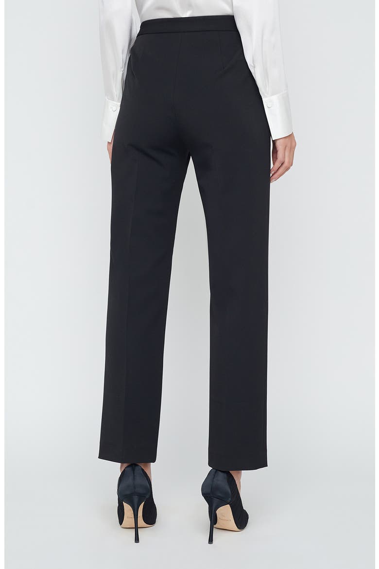 Rebel Side Stripe Wide Leg Trousers, Alternate, color, BLACK
