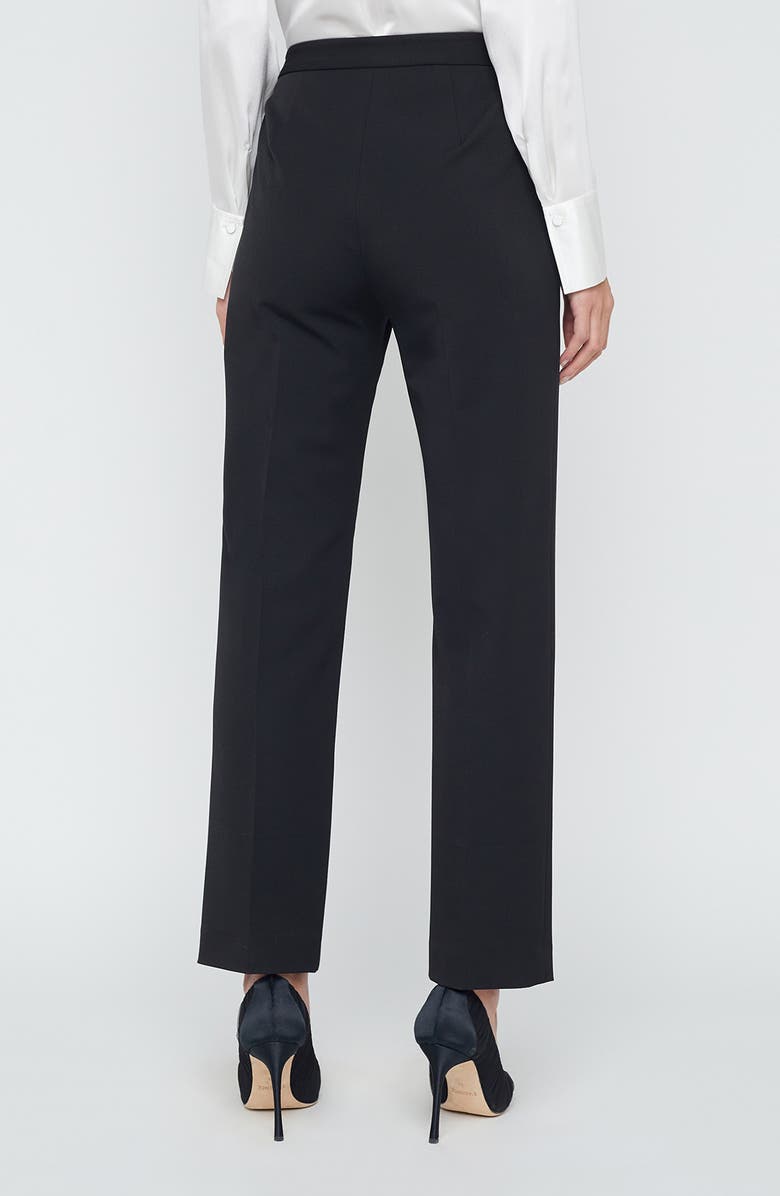 L'AGENCE Rebel Side Stripe Wide Leg Trousers, Alternate, color, Black