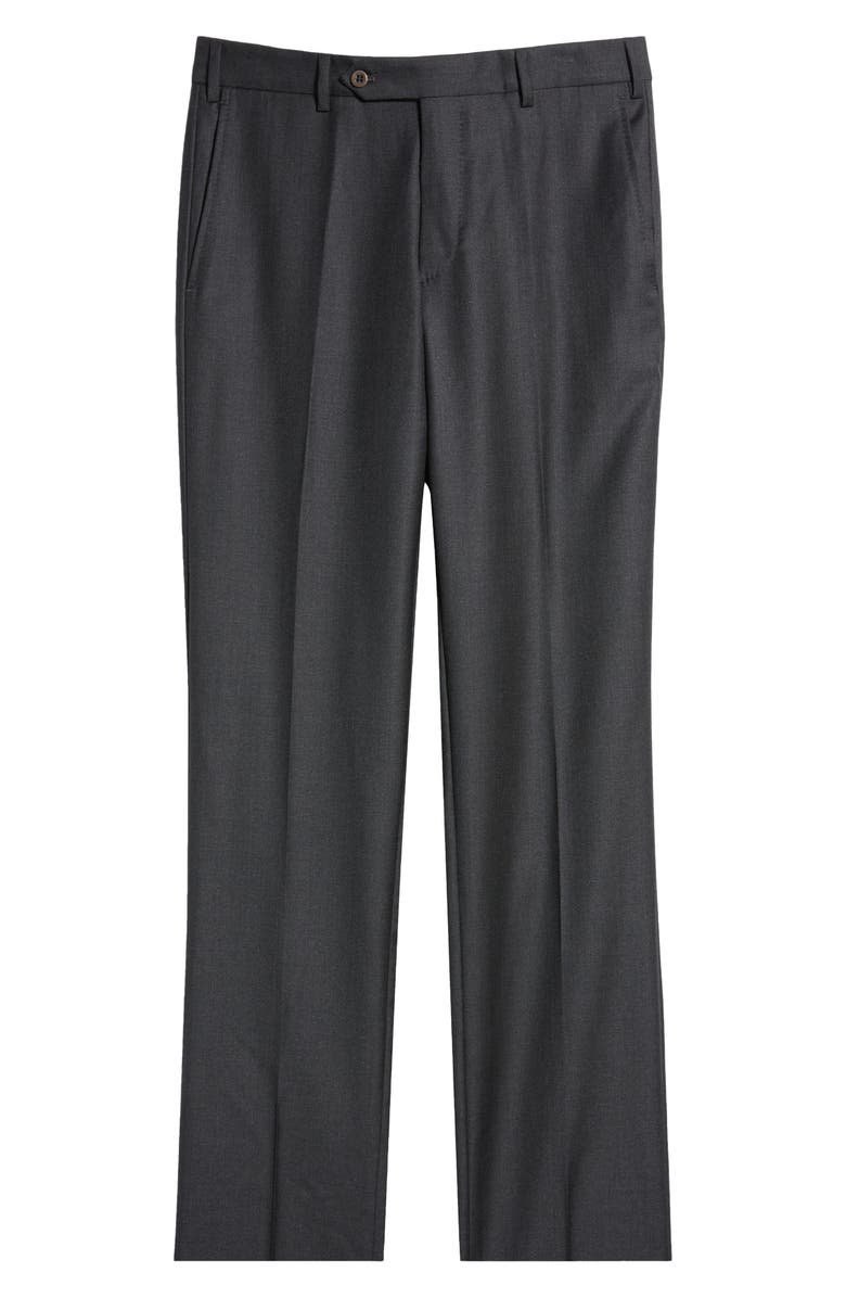 Zanella Devon Super 110s Serge Trousers, Alternate, color, Dark Grey