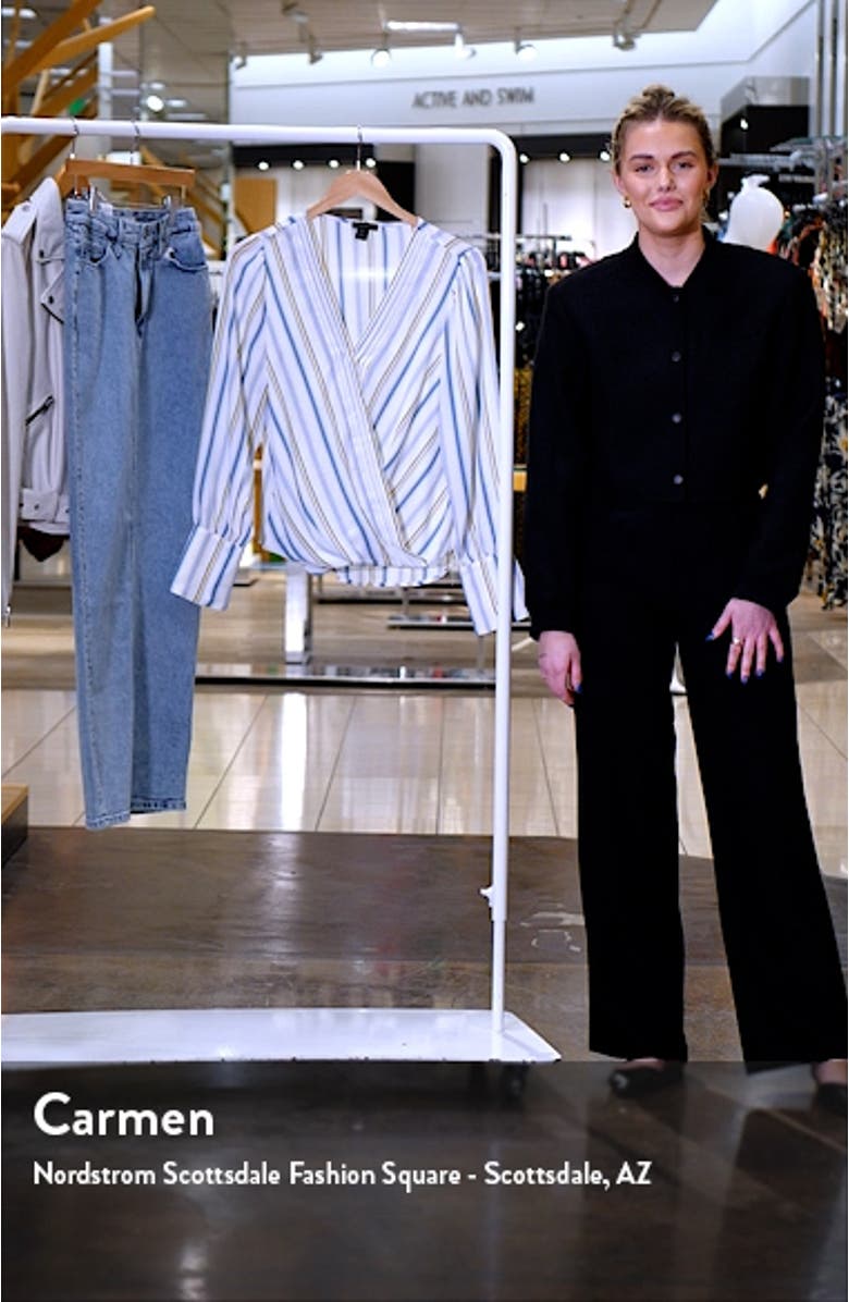 Stripe Surplice Top, sales video thumbnail