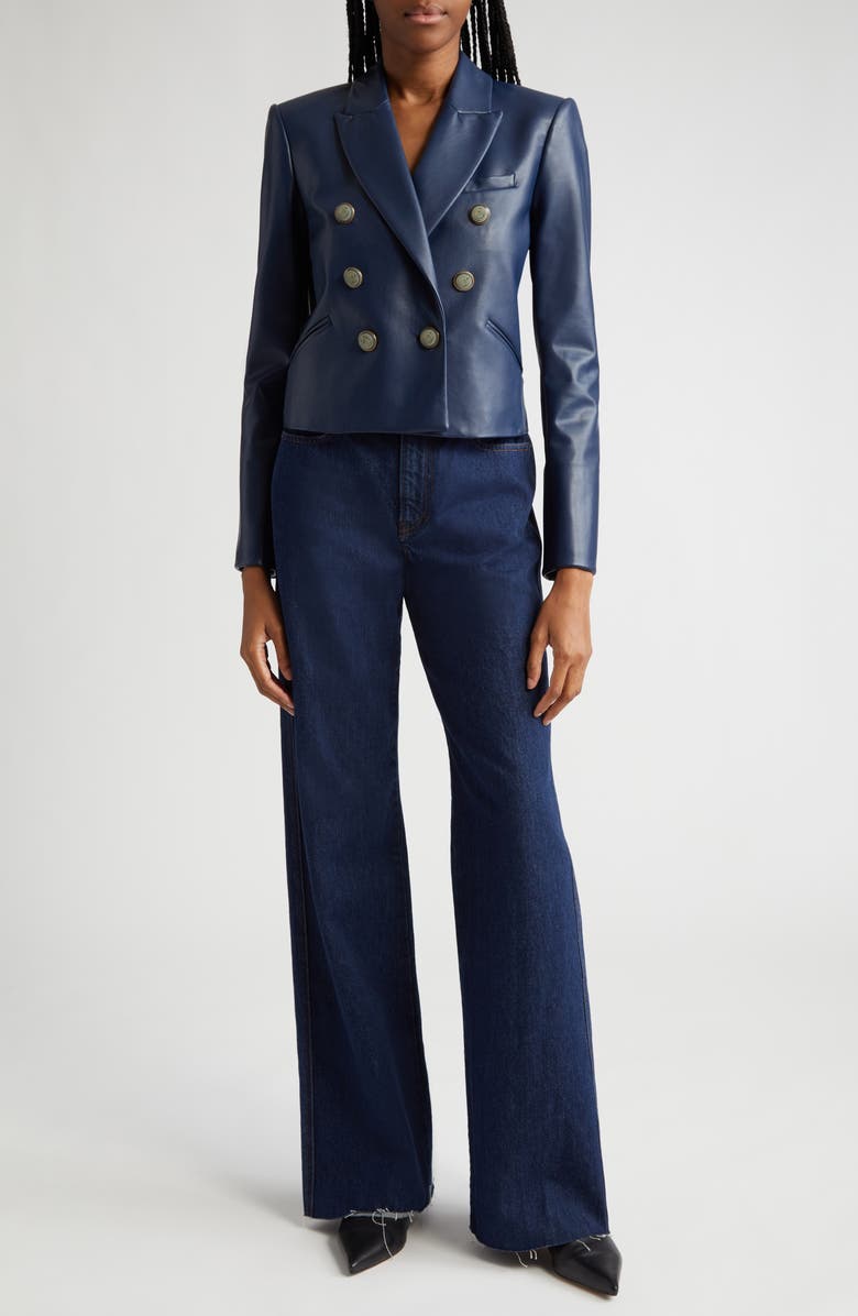 Veronica Beard Nevis Faux Leather Jacket, Alternate, color, 