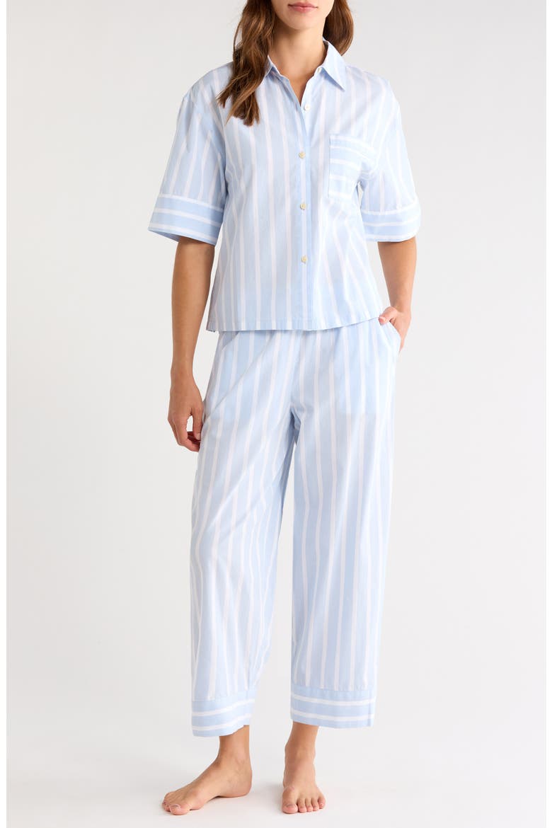 Cotton Pajamas, Main, color, BLUE- WHITE SIMPLE STRIPE