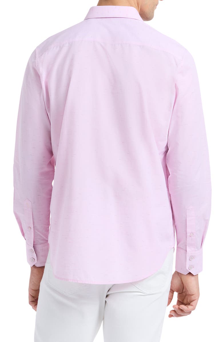 Robert Graham Avondale Cotton Button-Up Shirt, Alternate, color, Light Pink