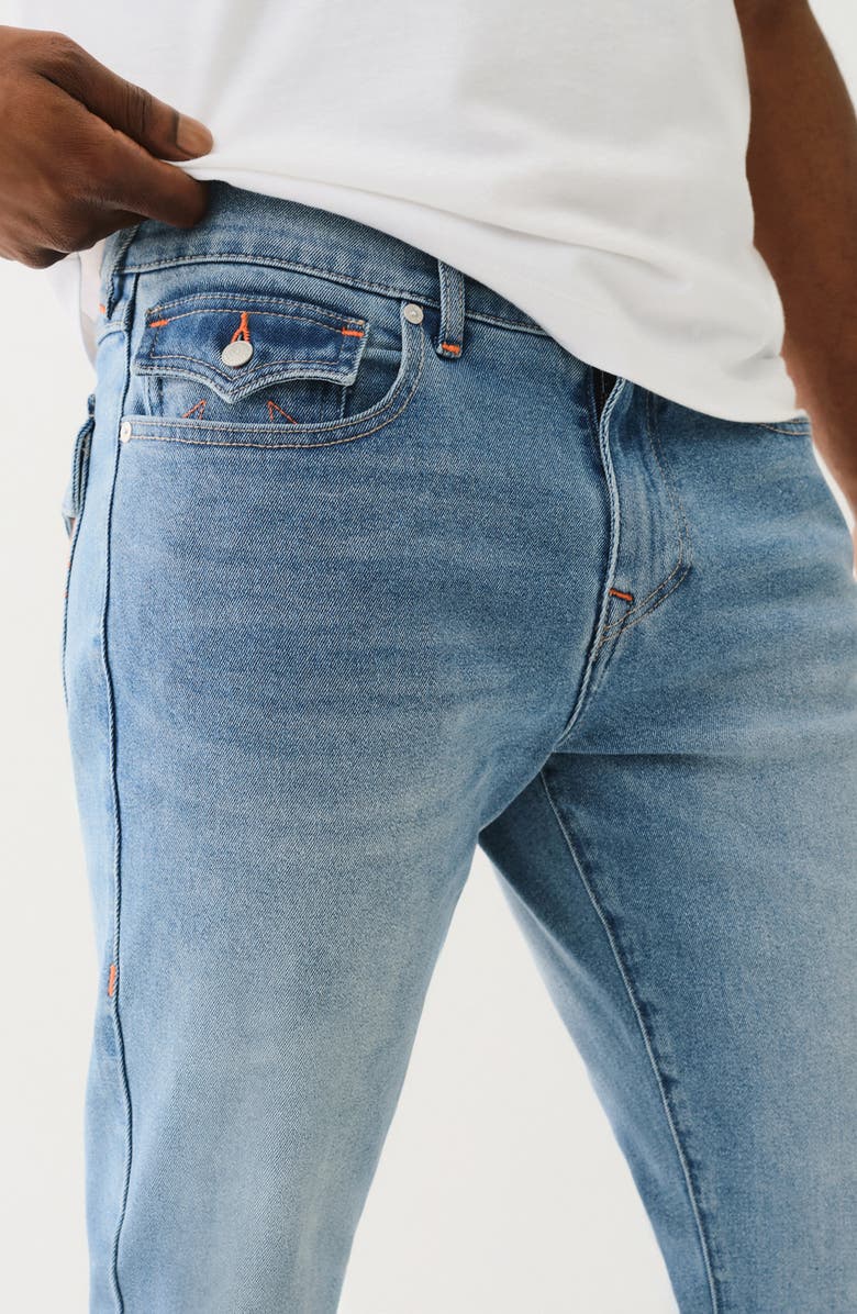 True Religion Ricky Snap Flap Straight Leg Jeans, Alternate, color, Medium Fre