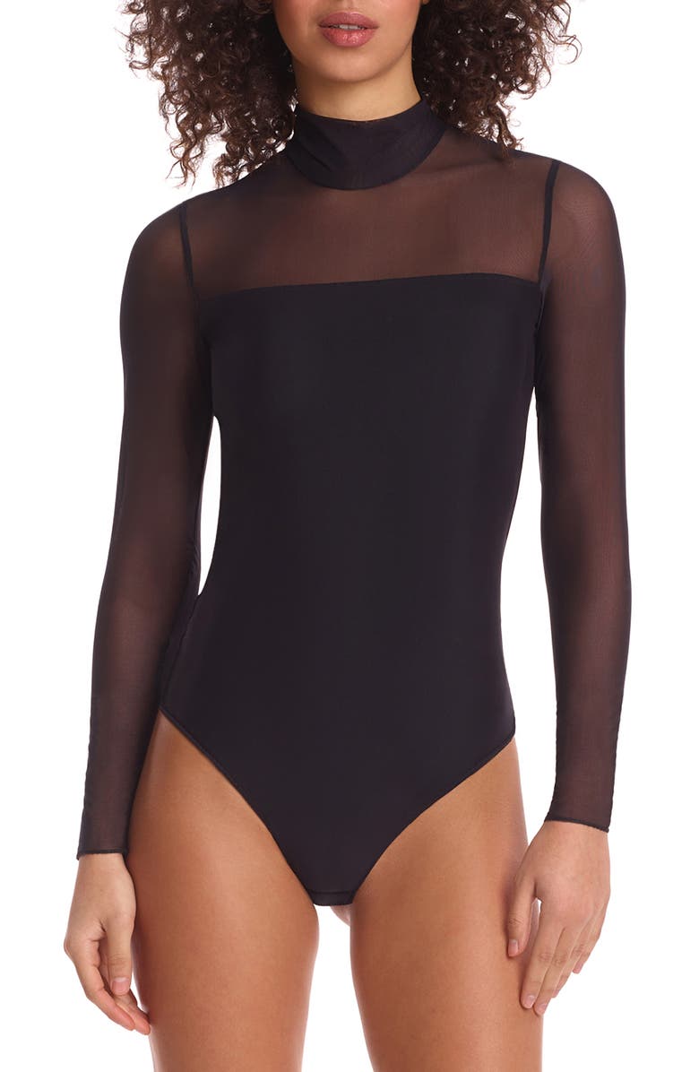 Commando Illusion Long Sleeve Bodysuit, Main, color,
