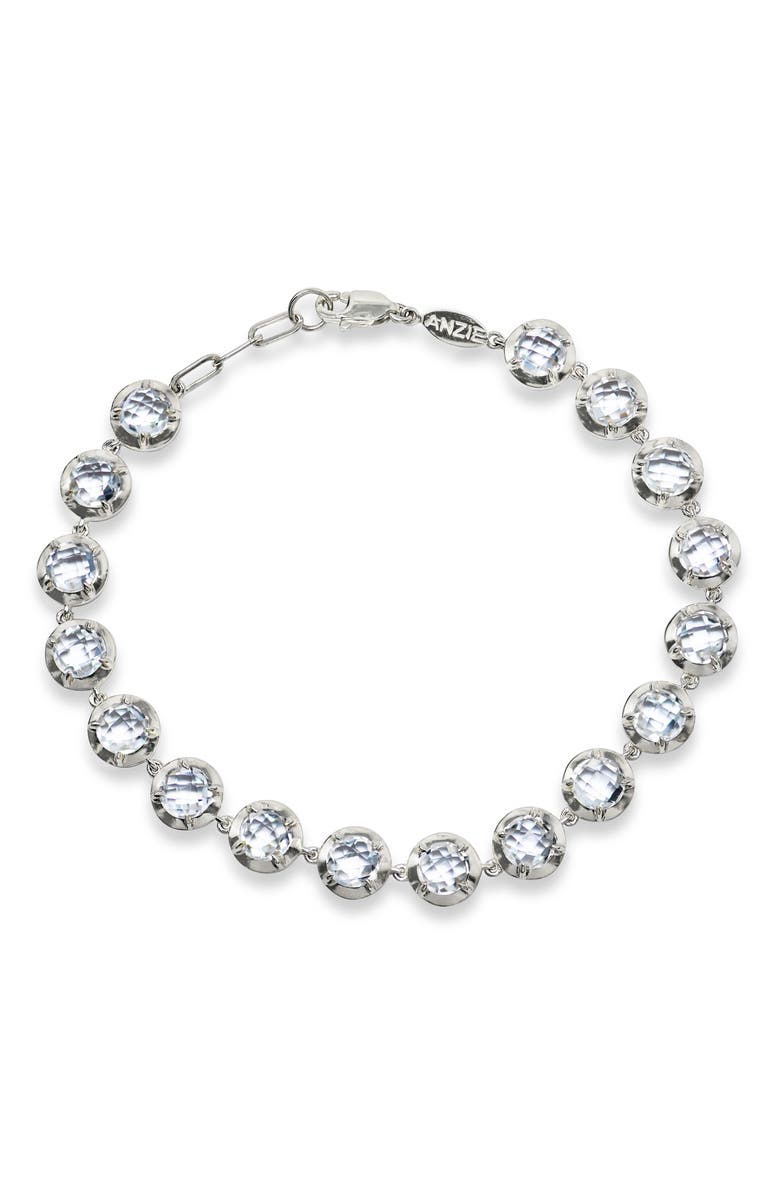 Anzie Mlia Tennis Bracelet, Main, color, Silver