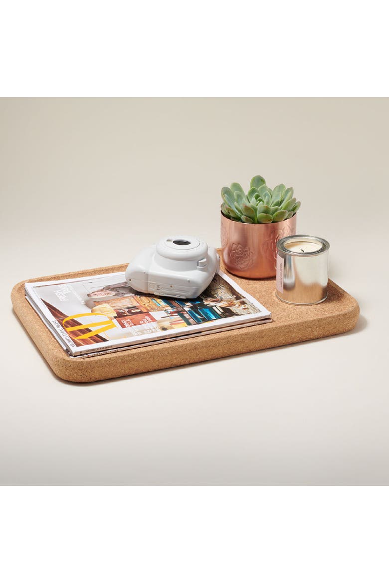 Modern Home Cork Tray, Alternate, color, Tan