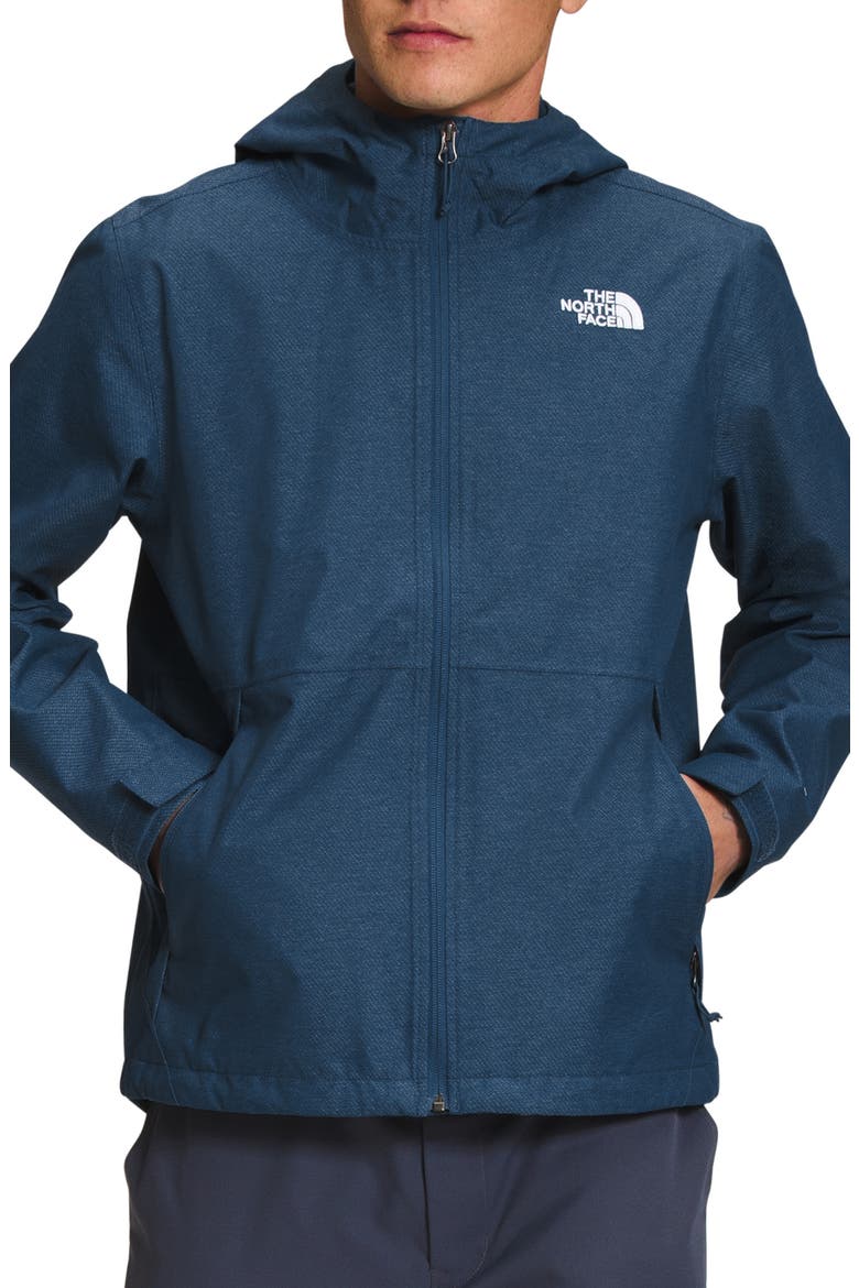 Fleece Hooded Jacket, Main, color, SHADY BLUE HEATHER