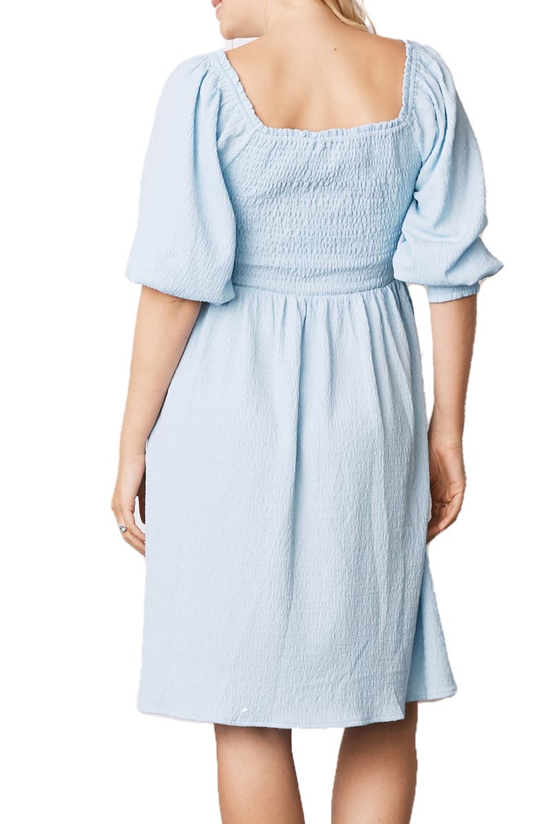 Angel Maternity Baby Shower Smocked Maternity Dress, Alternate, color,