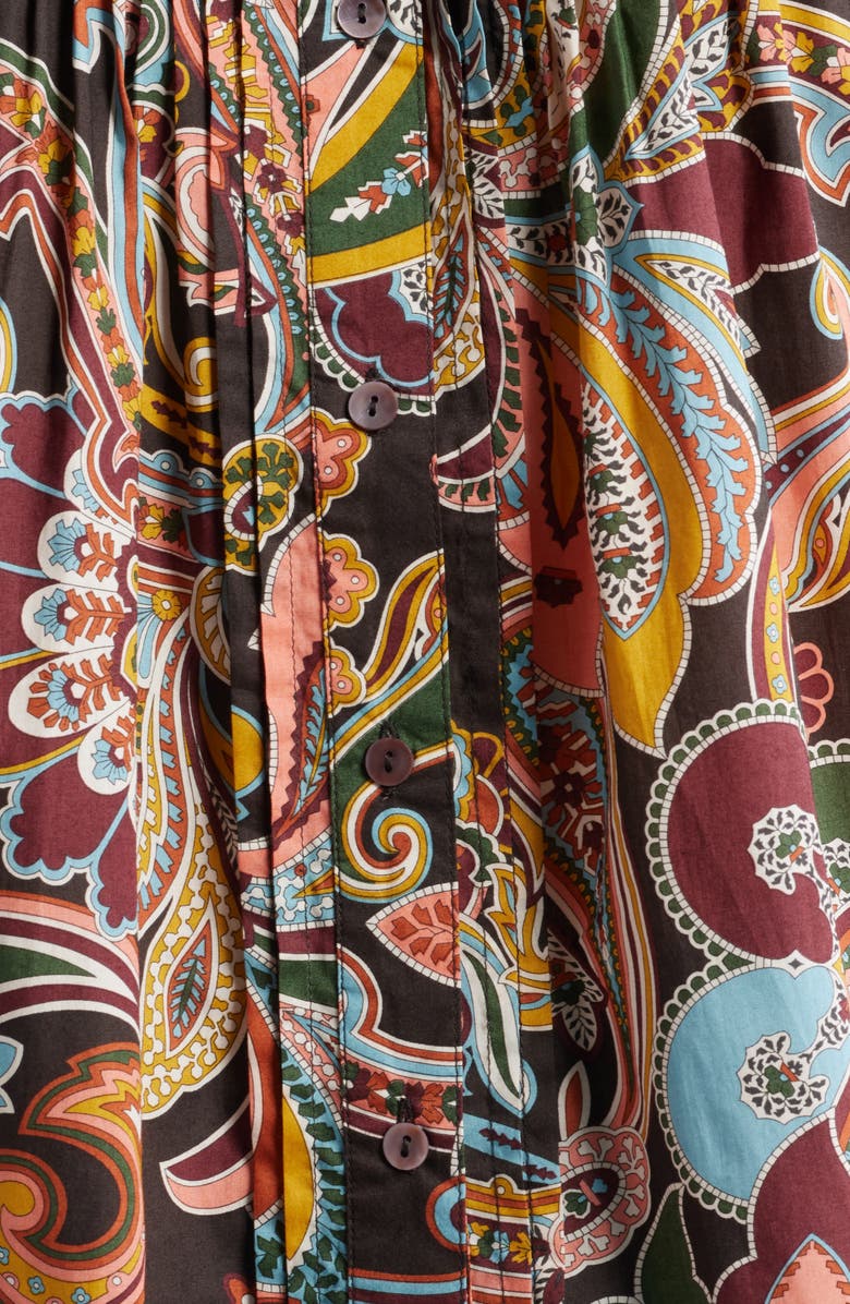 LOVE THE LABEL Maggie Pintuck Puff Sleeve Top, Alternate, color, Paisley Fanfare Liberty Print