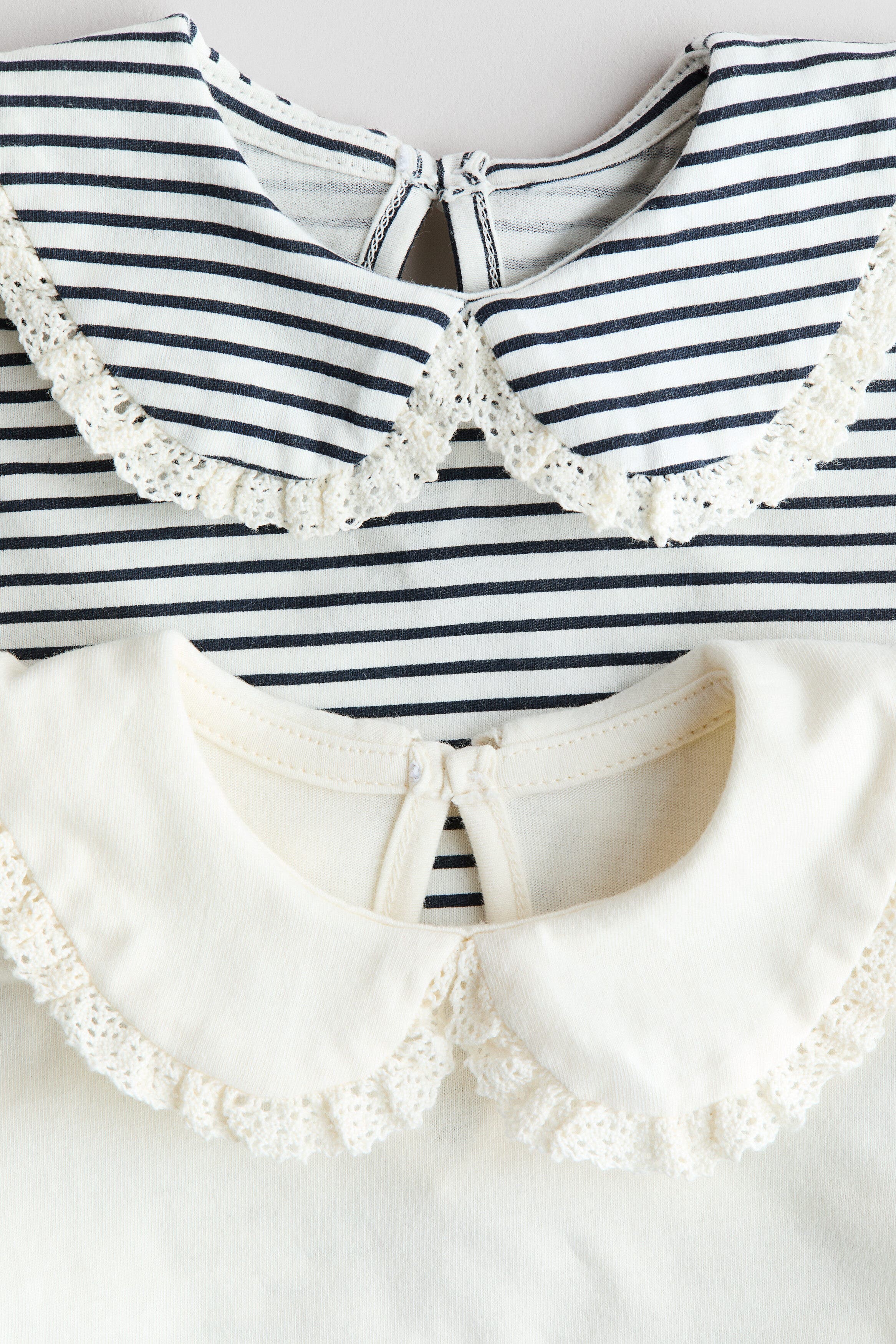 H&M 2-pack Cotton Tops With Collar | Nordstrom