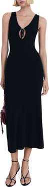 MANGO Tie Neck Sleeveless Maxi Dress