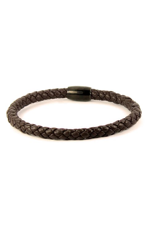 Mens' Braided Leather Bracelet