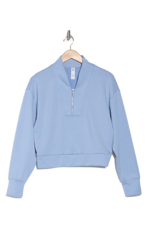 90 Degree By Reflex Scuba Supercharge Crop Half-zip Pullover In Forever Blue