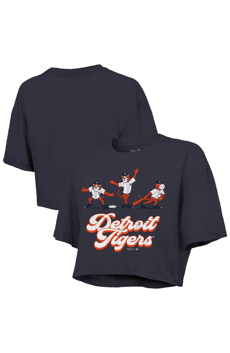 Majestic Threads Women's Majestic Threads Navy Detroit Tigers Boxy Crop T-Shirt, Main, color, Navy