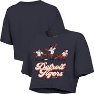 Majestic Threads Women's Majestic Threads Navy Detroit Tigers Boxy Crop T-Shirt