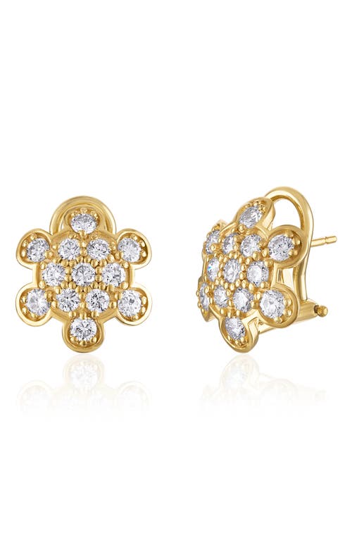 Mindi Mond Turtle Back Diamond Pavé Stud Earrings In 18k Yellow Gold
