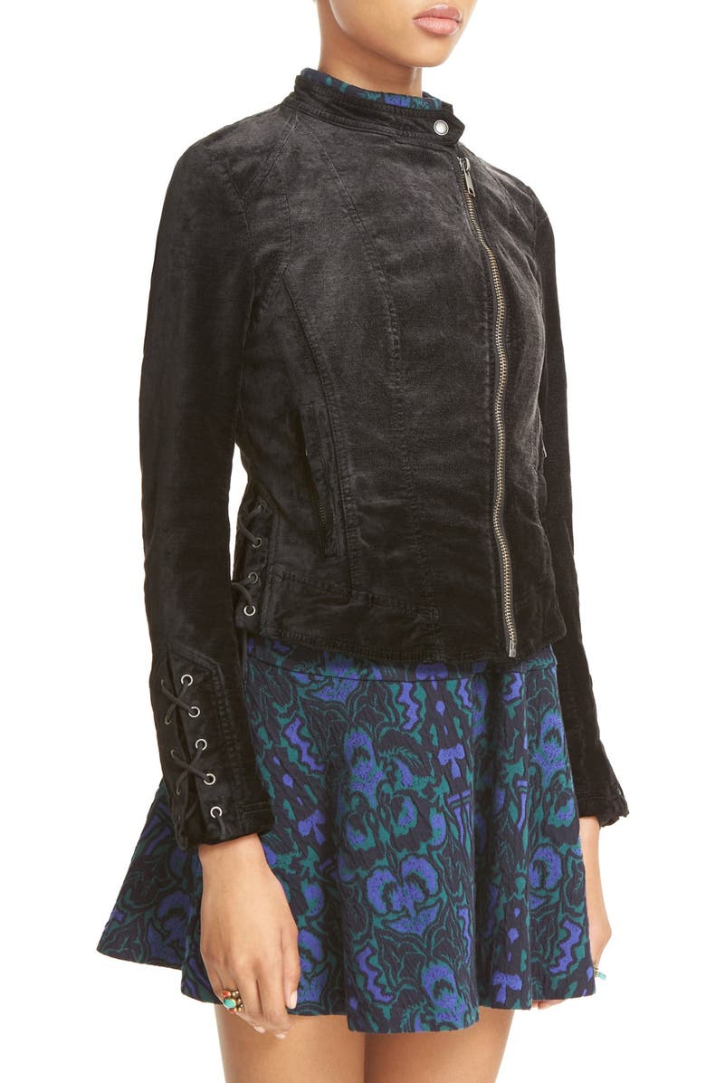 Free People 'Lacey' Velvet Jacket, Alternate, color, 