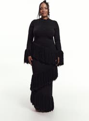 OFUURE Eme Sequin Fringe Maxi Dress