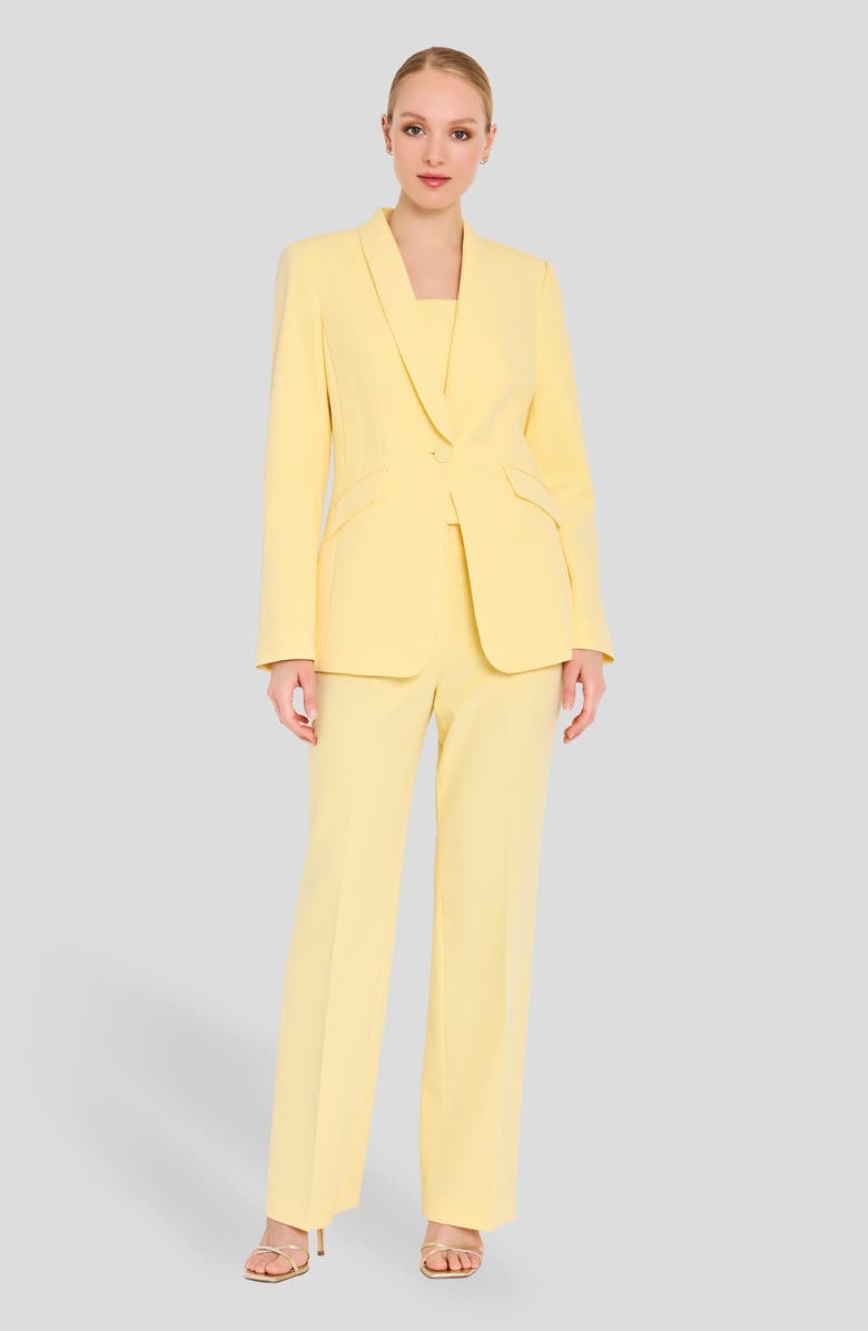 Tahari ASL Shawl Collar Jacket, Alternate, color, Buttercup