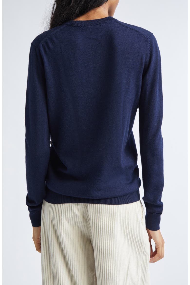 Vivian Argyle Merino Wool & Silk Sweater, Alternate, color, NAVY MULTI