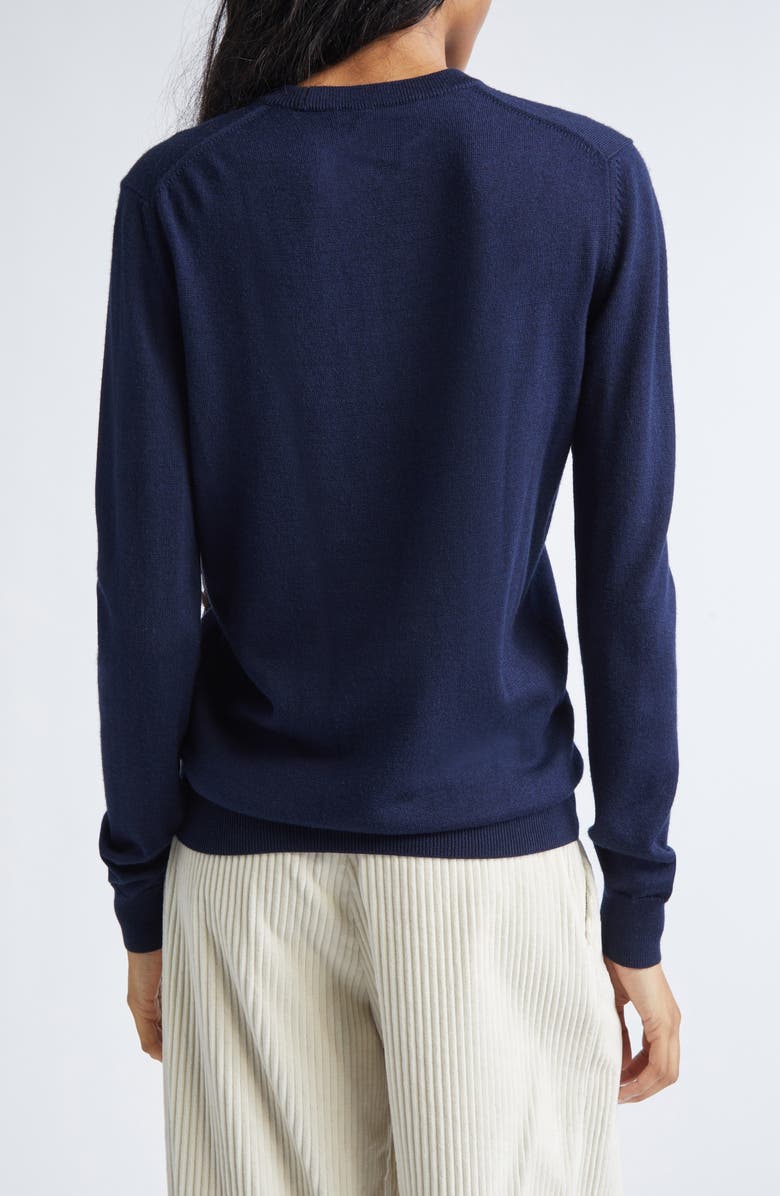Proenza Schouler Vivian Argyle Merino Wool & Silk Sweater, Alternate, color, Navy Multi